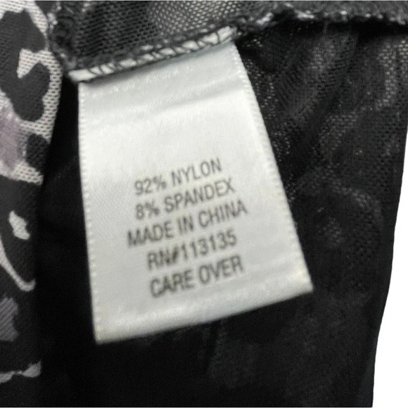 Laura Ashley Gray Leopard Print Cowl Neck 3/4 Sleeve Blouse Size 1X Animal - Picture 4 of 6